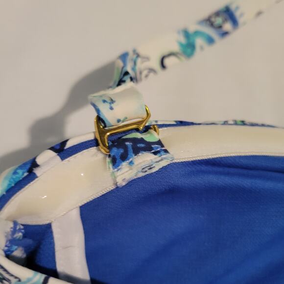 Lauren Ralph Lauren Fiesta Paisley Twist Underwire One Piece Swimsuit sz 10 blue - Picture 5 of 11